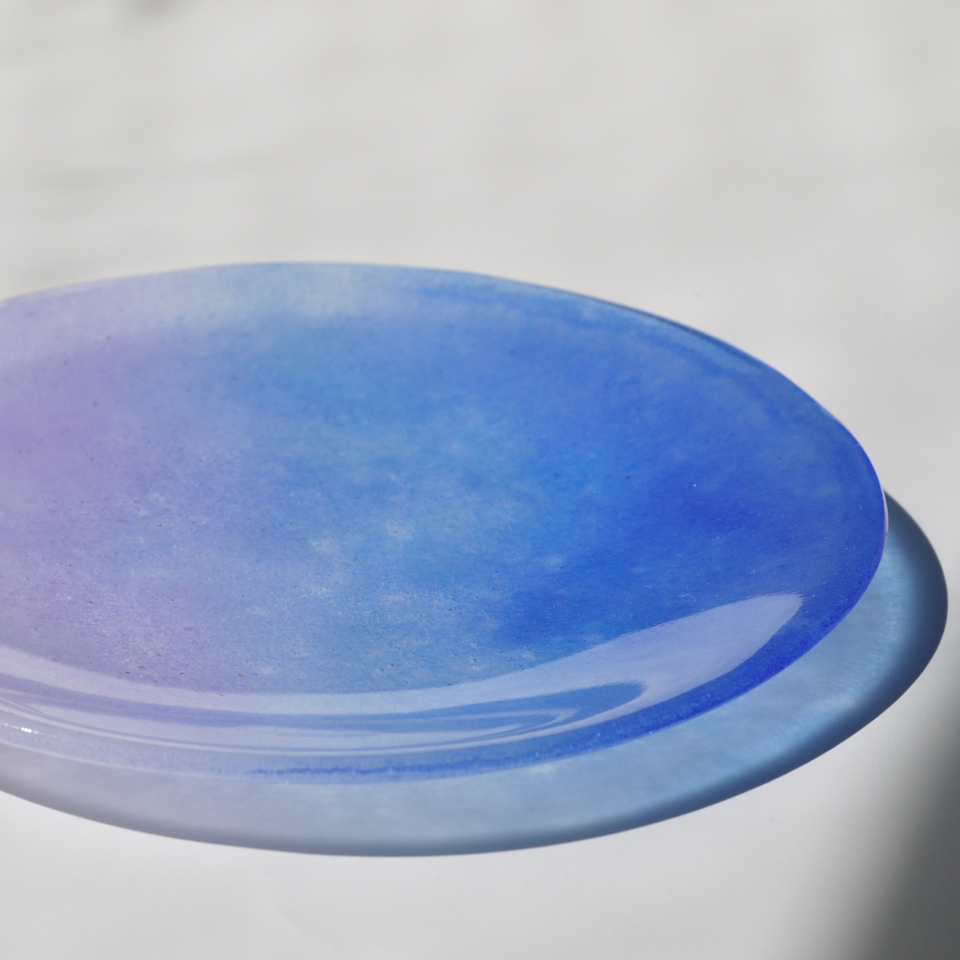 ガラスの平皿 (b-001)