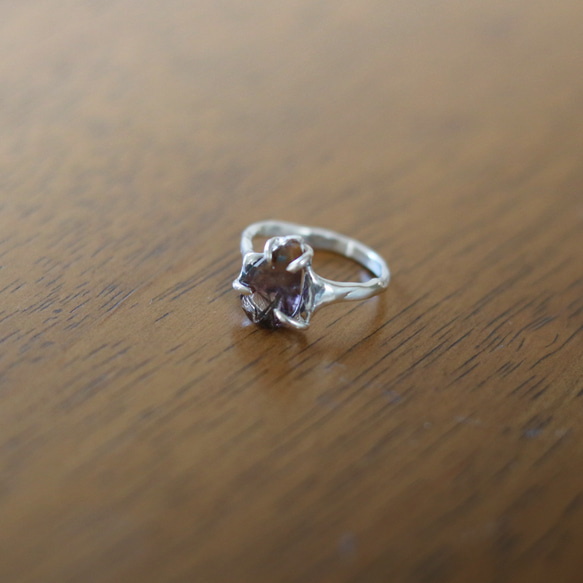 （獨一無二/Silver925）超七石英銀戒指（11*7mm/8號） 第3張的照片