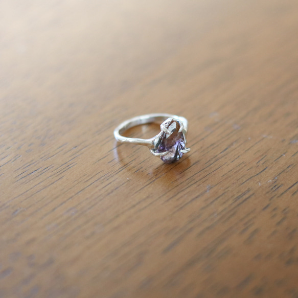 （獨一無二/Silver925）超七石英銀戒指（11*7mm/8號） 第7張的照片