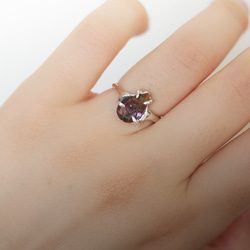 （獨一無二/Silver925）超七石英銀戒指（11*7mm/8號） 第5張的照片