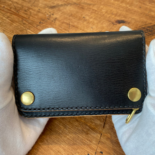 トラッカーウォレット 02M-BK ショート ミニ 財布 ブラック 二つ折り