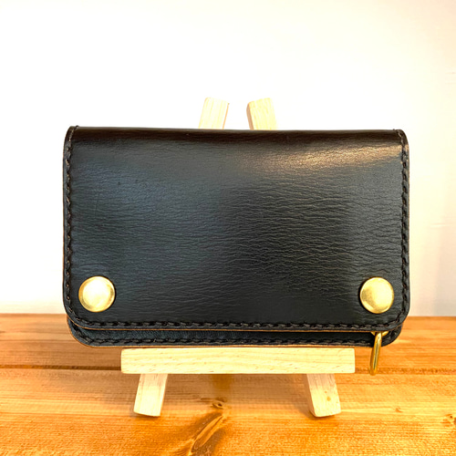 トラッカーウォレット 02M-BK ショート ミニ 財布 ブラック 二つ折り