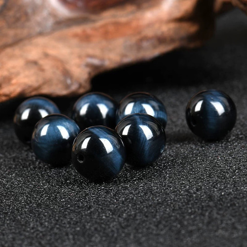 ブルータイガーアイ（青虎目石） 開運 お守り・20mm・丸玉お徳用！10個セット Amazon | パワーストーン・京都/【超極上品質5Aランク