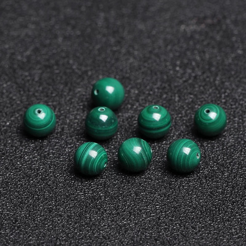 孔雀石（マラカイト）天然宝石 高品質 念珠 単珠 14mm 天然石