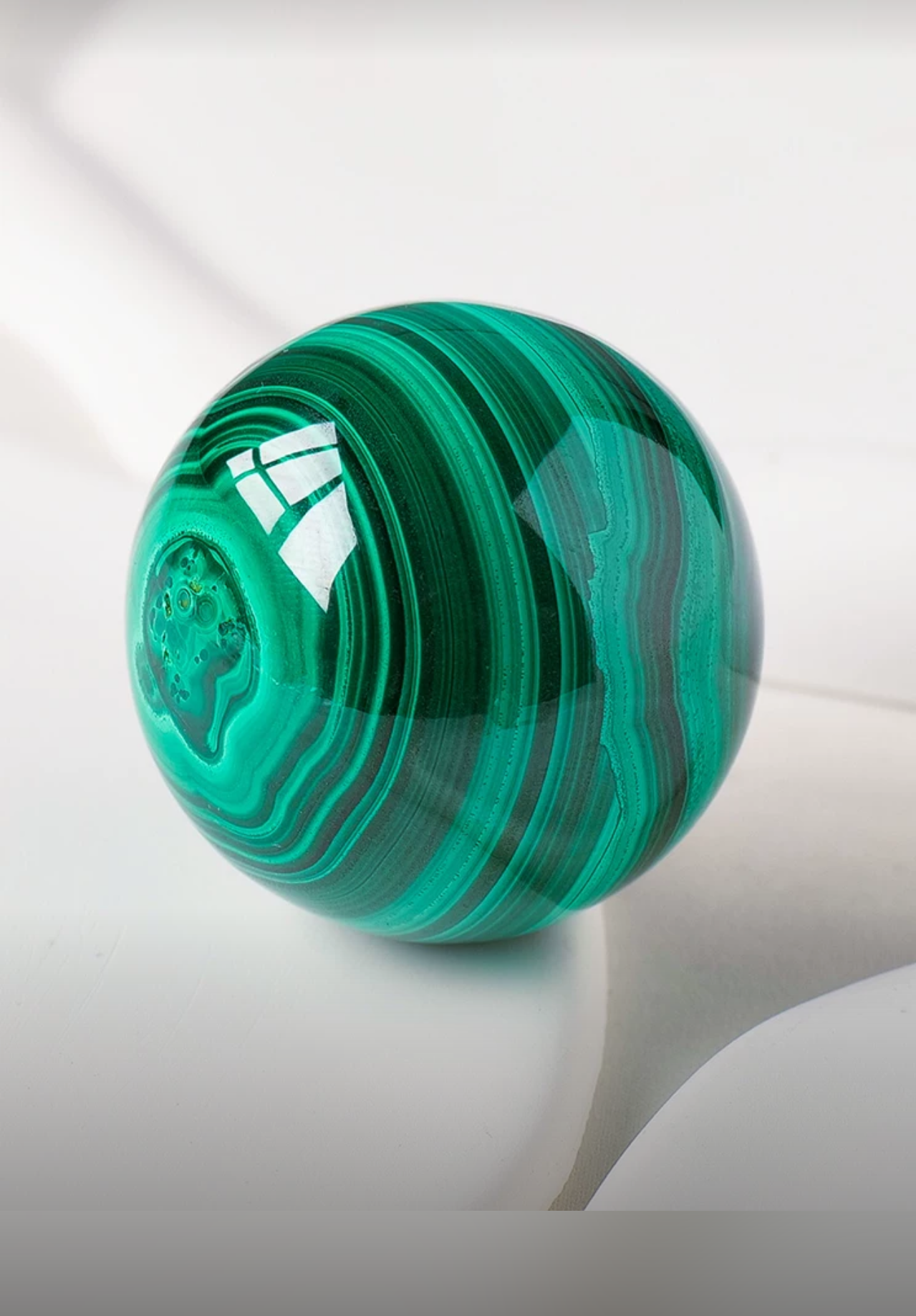 孔雀石（マラカイト）天然宝石 高品質 念珠 単珠 14mm 天然石