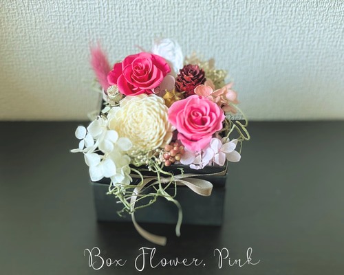Belles Fleurs プリザーブドフラワーアレンジメント ピンクバラ バラとリボンのアレンジメント（ピンク） | 商品詳細 | 高島屋