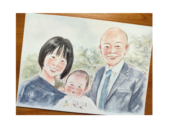 世界で1枚のオーダーメイド似顔絵★還暦祝い★衣装アレンジok☆家族一緒に☆夫婦 世界で1枚のオーダーメイド似顔絵☆大人数ok☆還暦☆米寿☆ご