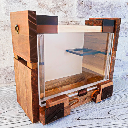 手作り昆虫ケース ～クワガタ鑑賞～【くわウインドウM】 ハウス・小屋