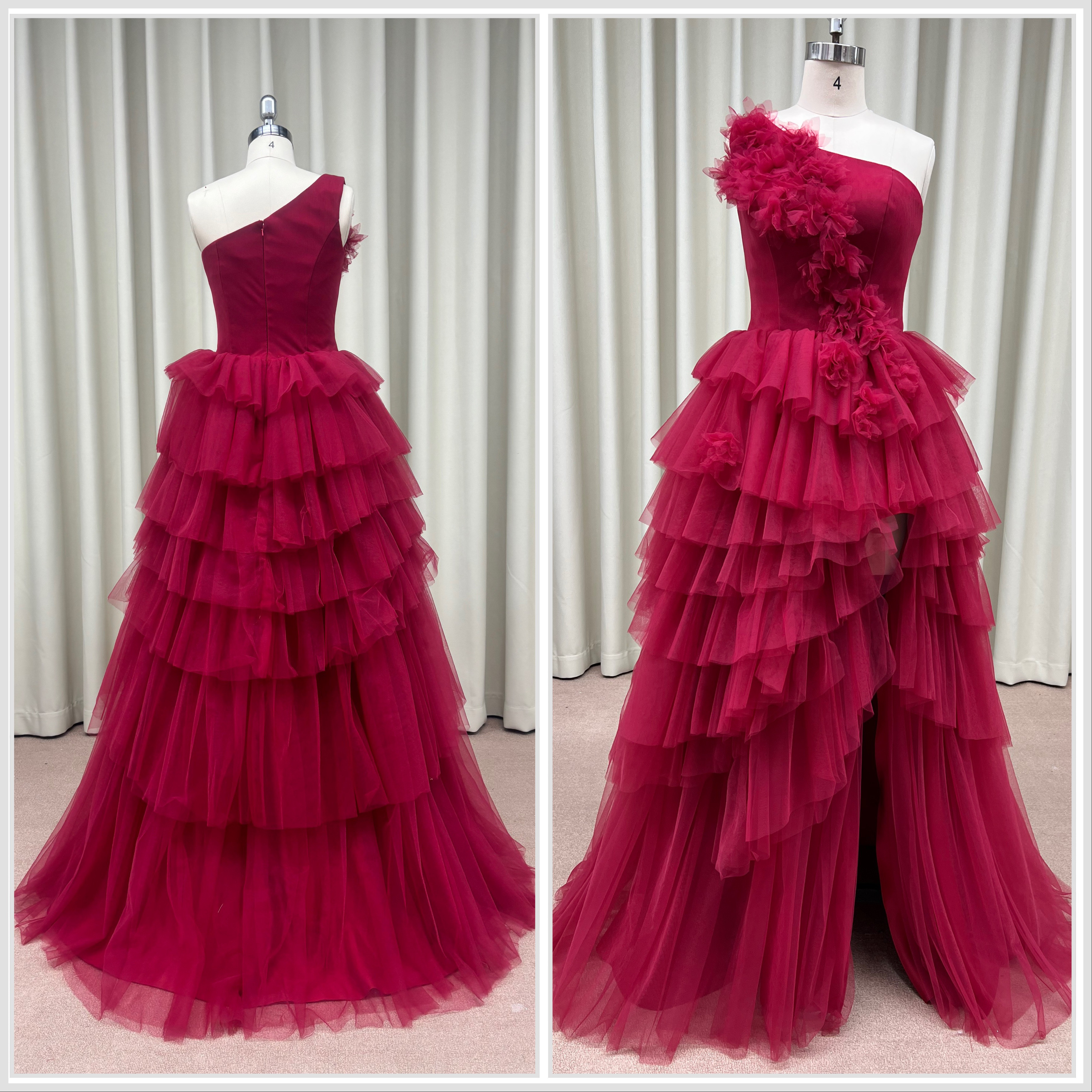 ワンショルダー　チュール　二次会　演奏会　前撮り