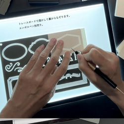 【NEW】エンボステンプレート//ゴシック＆カッパープレート（なぞるだけで文字が浮き上がる新ツール） 5枚目の画像