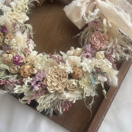 フラワー・リース Annri 楽天市場】玄関 プリザーブドフラワー アジサイのリース