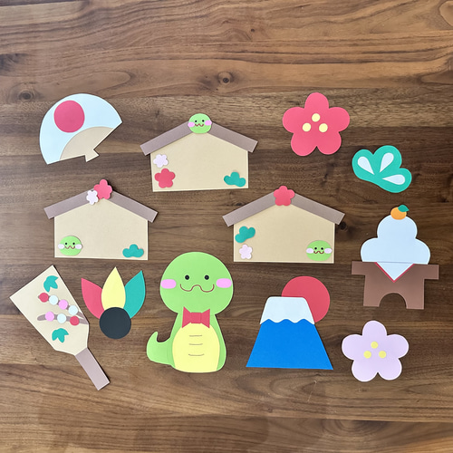 絵馬 制作キット 冬工作 壁面飾り 画用紙 保育教材 保育園 幼稚園