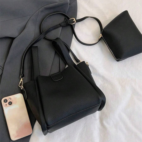 エレファント風 レザー　ハンドバッグ　保証書付き エレファントグレー リッチストライプ ミニマリスト ハンドバッグ