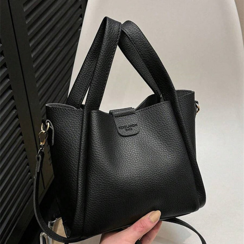 エレファントグレー リッチストライプ ミニマリスト ハンドバッグ