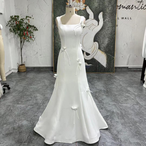 新品未使用 下押し タグ付き パーティドレス 白 レース 花嫁 二次会