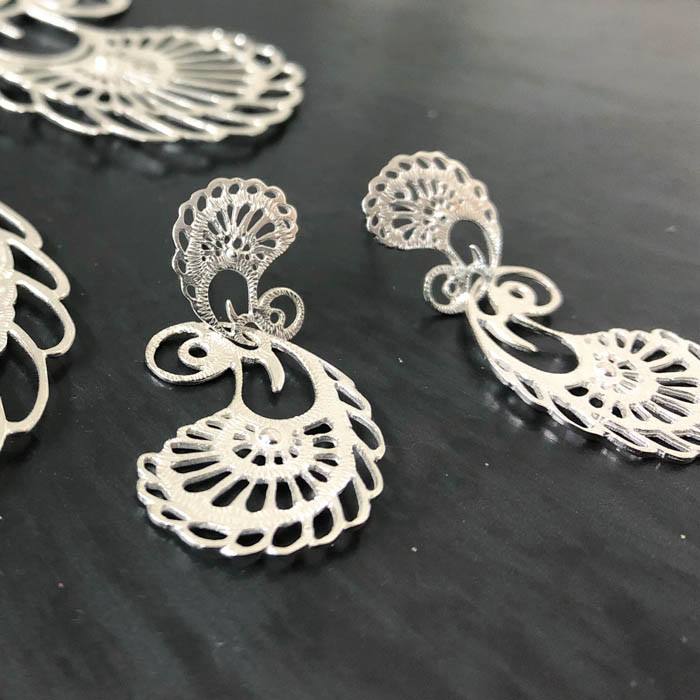 double paisley(s) ピアス(イヤリング) silver【FP284】