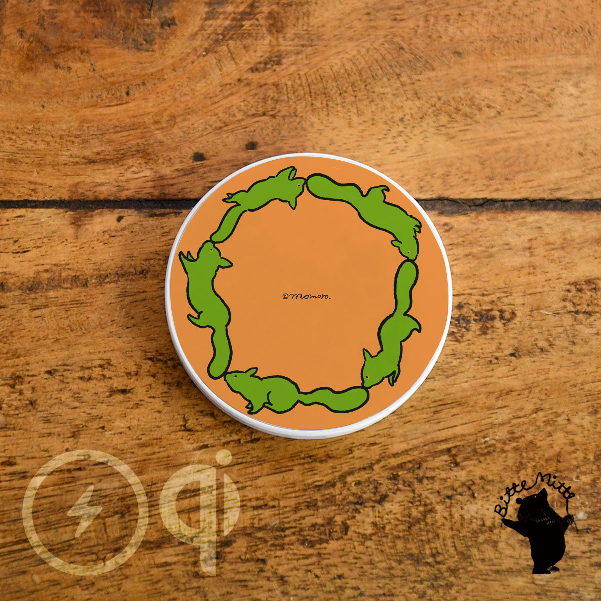 充電器 MagSafe iPhone16 iPhone15 マグセーフ ワイヤレス 充電 qi 北欧 リス＊名入れ