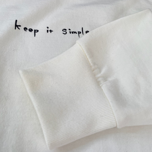 長袖Tシャツ keep it simple ロンT オフホワイト 白 レディース