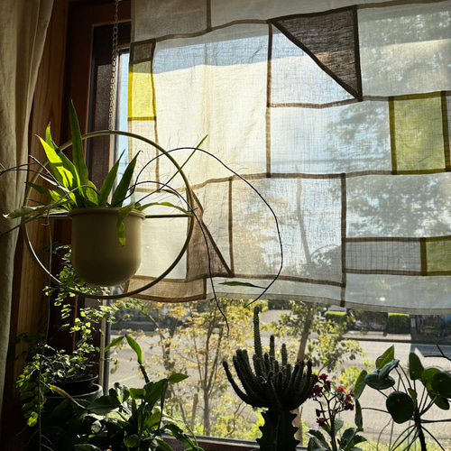 リネン素材を使用したポジャギ(pojagi,bojagi)カーテン『生活と光』13