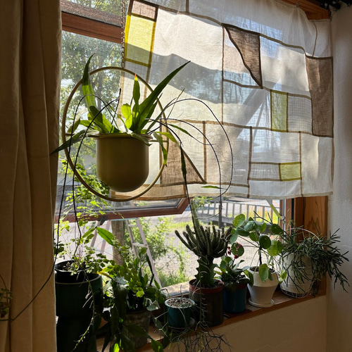 リネン素材を使用したポジャギ(pojagi,bojagi)カーテン『生活と光』13