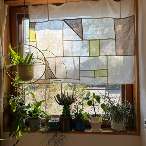 リネン素材を使用したポジャギ(pojagi,bojagi)カーテン『生活と光』13