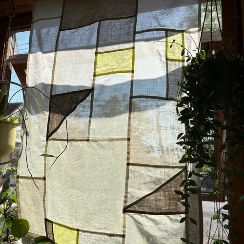 リネン素材を使用したポジャギ(pojagi,bojagi)カーテン『生活と光』13