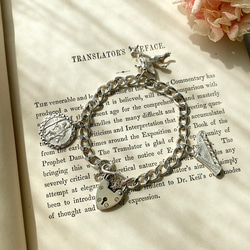 英国 ヴィンテージ ハートパドロック ブレスレット ロンドン チャーム