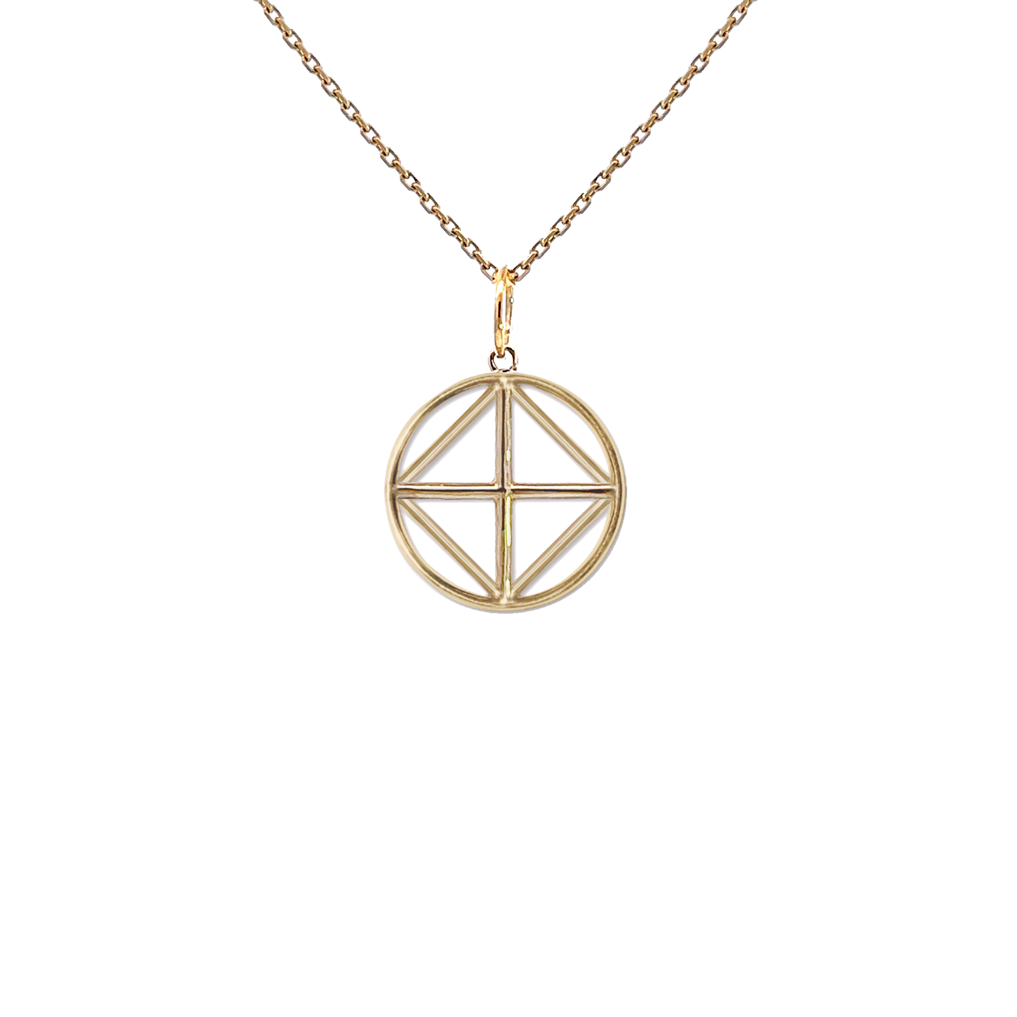 【受注制作】K10YG 13mm フトマニ ペンダントトップ