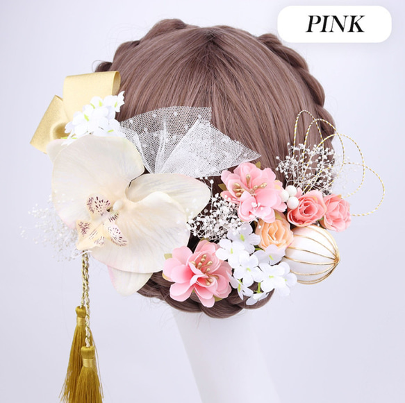 【種類】髪飾り 結婚式 袴 振袖 着物 和装小物 花嫁 ドレス 七五三 夏祭り おしゃれ ヘア 飾り 6枚目の画像