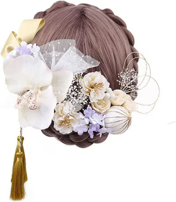 【種類】髪飾り 結婚式 袴 振袖 着物 和装小物 花嫁 ドレス 七五三 夏祭り おしゃれ ヘア 飾り 2枚目の画像