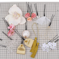 【種類】髪飾り 結婚式 袴 振袖 着物 和装小物 花嫁 ドレス 七五三 夏祭り おしゃれ ヘア 飾り 5枚目の画像