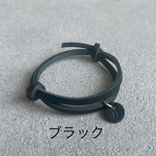 レザーブレスレット　本革総手縫い 長さ調節可能！刻印無料 レディース 本革 レザーブレスレット