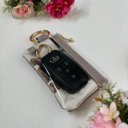 スマートキーケース キーケース ラミネート クリア窓付き くま カード
