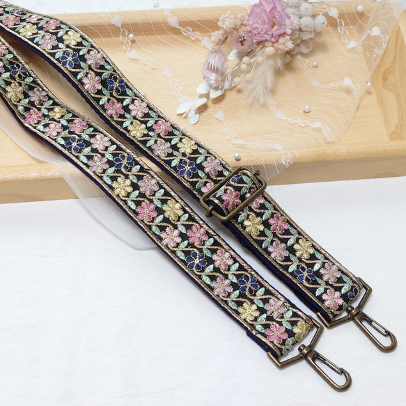 インド刺繍リボンショルダーストラップ その他ファッション mano 通販