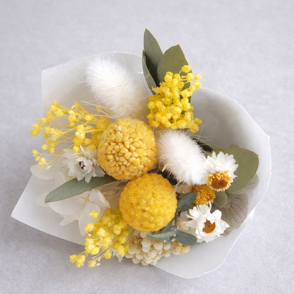 ドライフラワーミニブーケ イエロー系 置くだけで可愛く飾れる花束