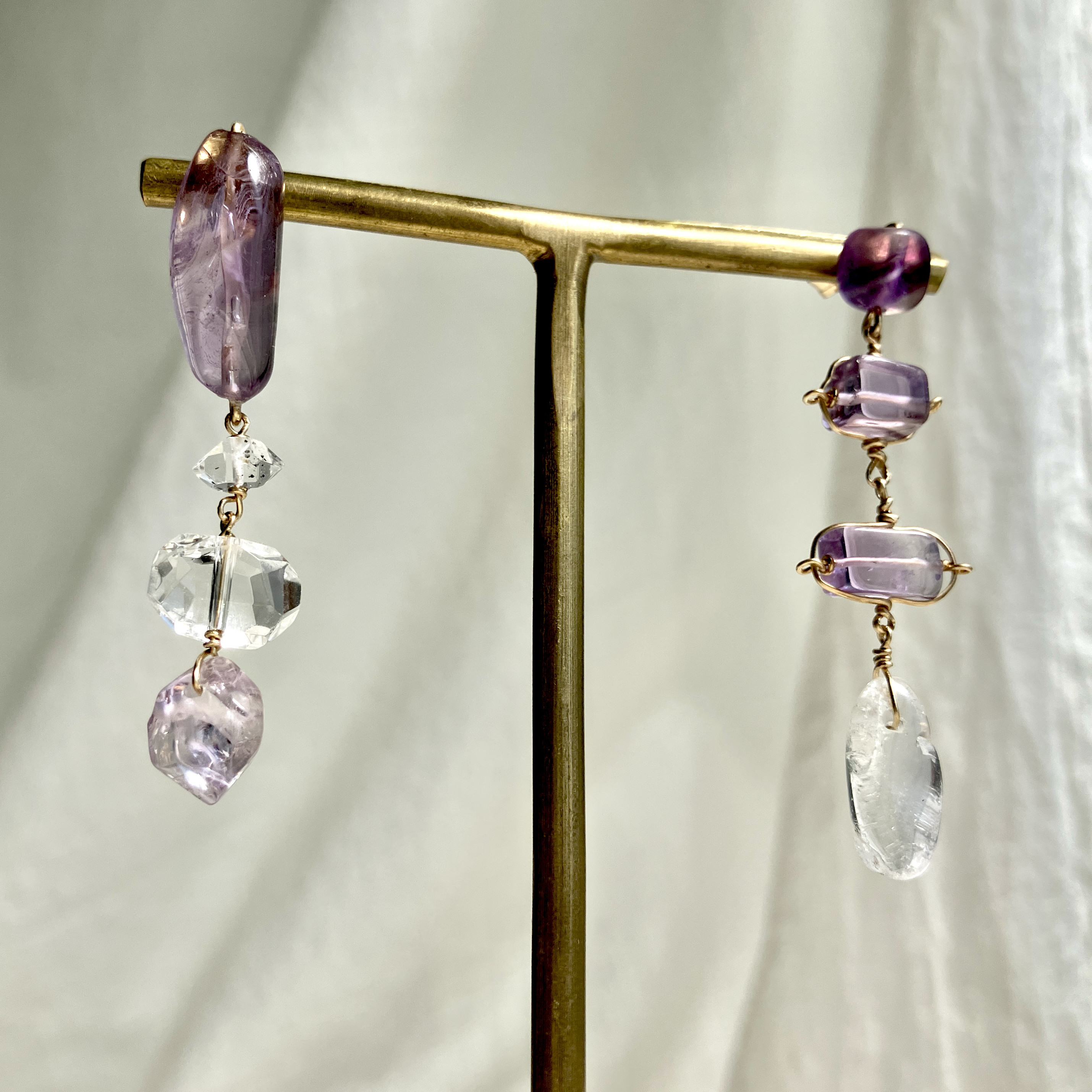 Grape drops グレープドロップス　K１４gfスタッドピアス　　１点もの