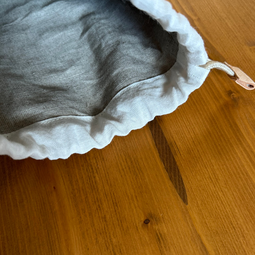 ずんこ ホースハイド巾着 こぎん刺し巾着袋 N×W 巾着袋 kotonoshika 通販 18260525