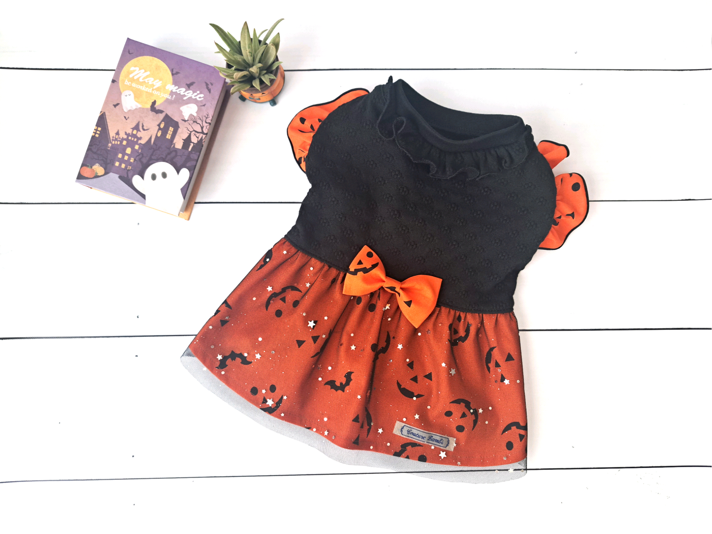 ハンドメイド　バックギャザーワンピース　オーダー小型犬