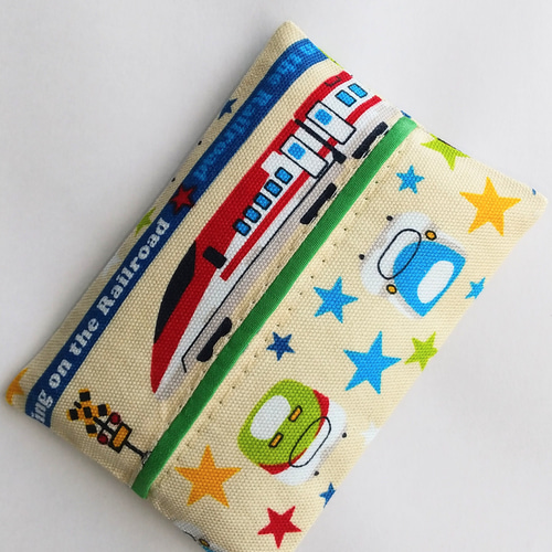 ミニポケットティッシュケース☆新幹線と星と新幹線お顔 雑貨・その他