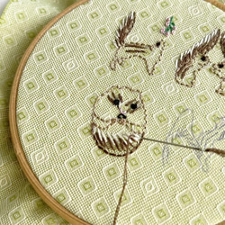 松鼠字母刺繡套件 [適合初學者/包含圖案/松鼠] 第2張的照片