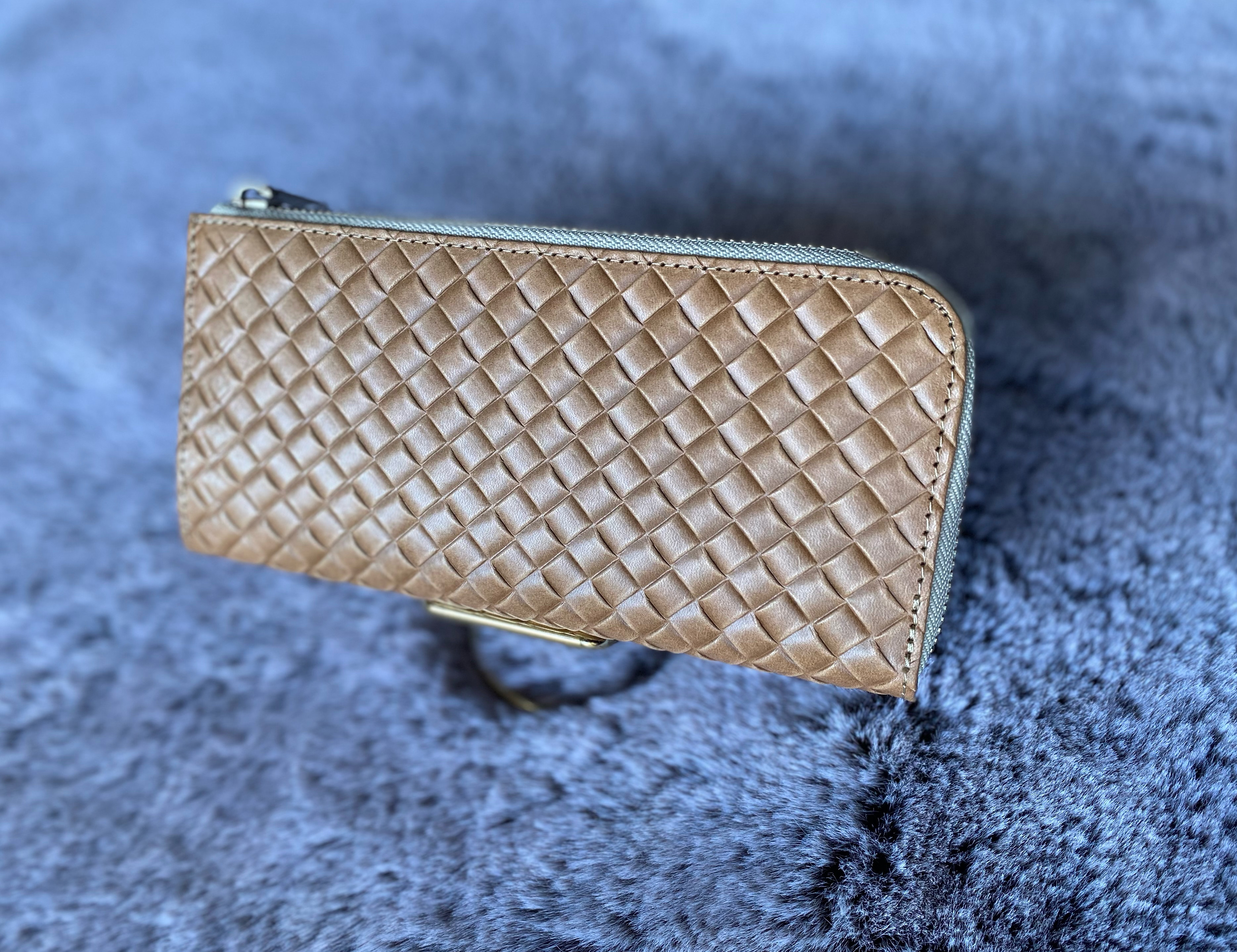 【期間限定SALE】50%off ノベルティ付き 本革 たつのレザー オールハンドメイド L字ウォレット