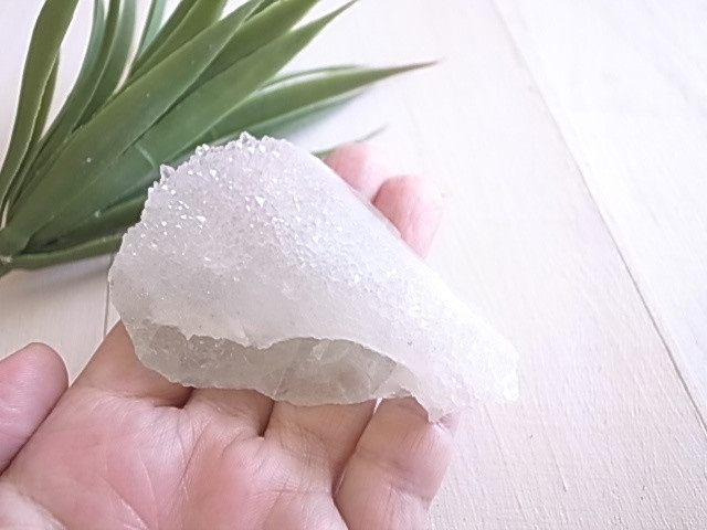 レア！クォーツオングリーンフローライト　原石 　60ｇ　天然石