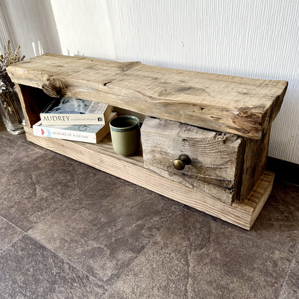 流木と古材の飾り棚 店舗什器 棚・シェルフ・ラック 806BASE