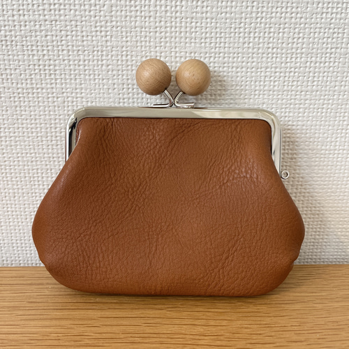 ぱかっと開くとお部屋が3つの親子がまぐち♪外ポッケが付いた木