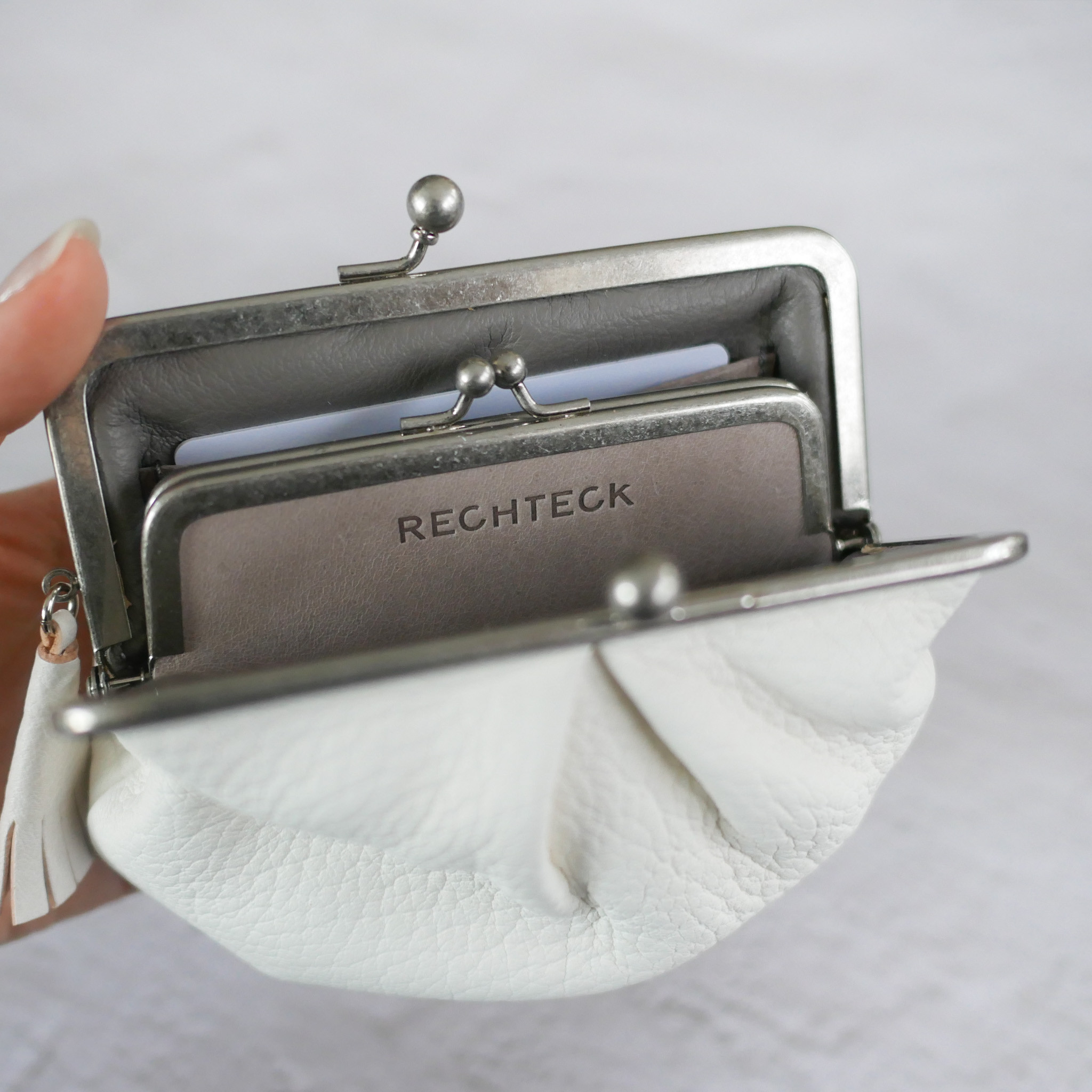 むちむちぽってり「鹿革の親子がま口」4色