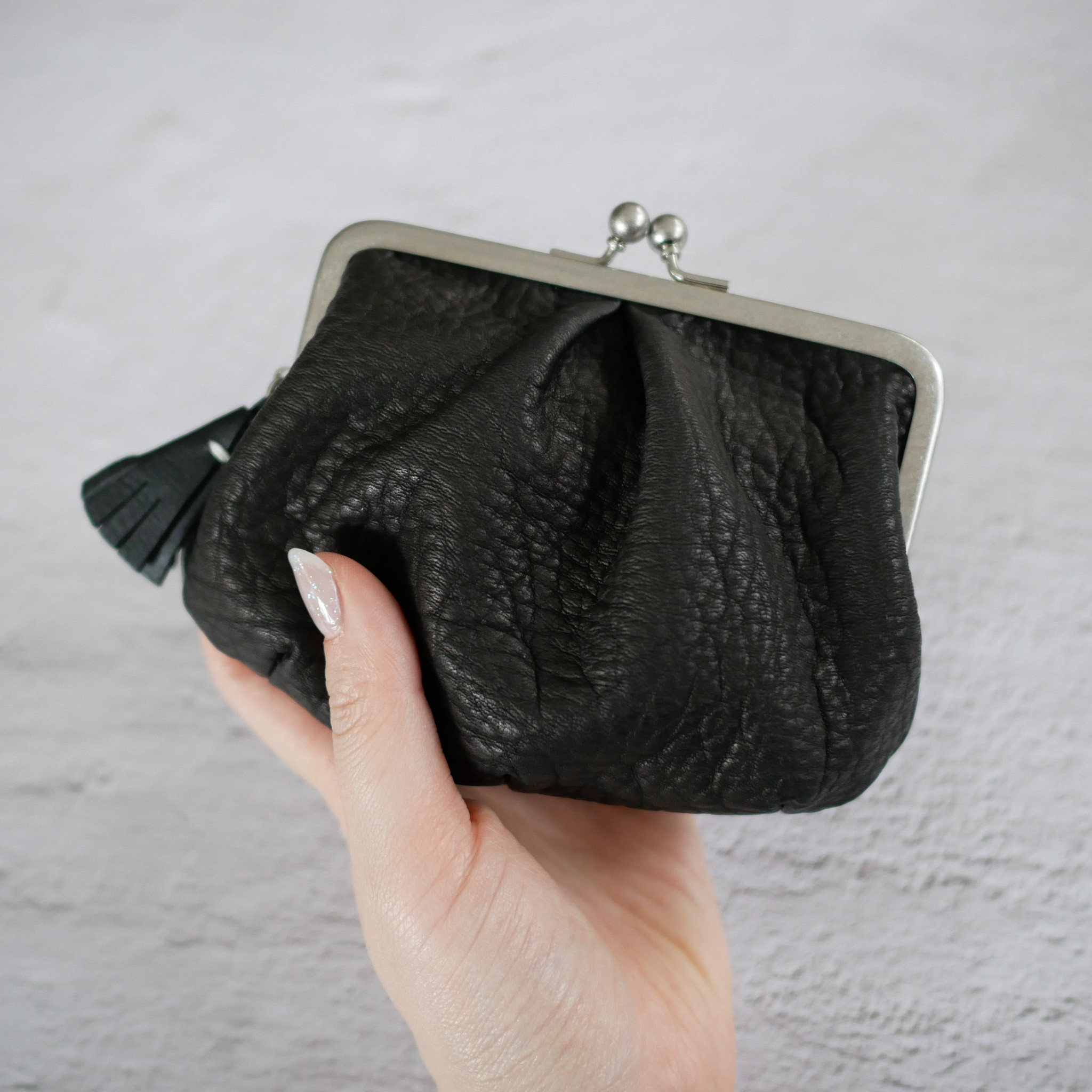 むちむちぽってり「鹿革の親子がま口」4色