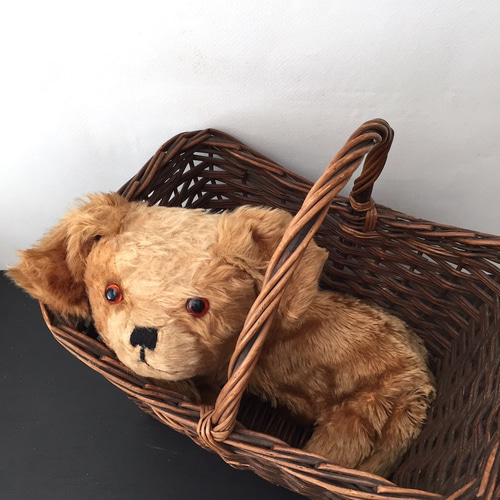 アンティークイヌのぬいぐるみパジャマ入れ dogぬいぐるみ テディベア