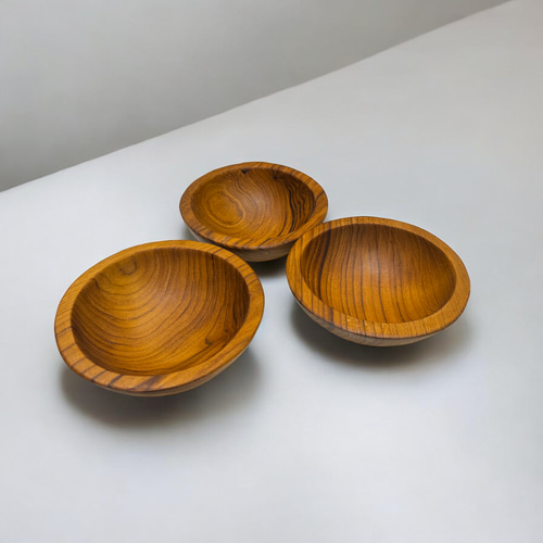 世界三大銘木 チーク無垢材 Mサイズ お椀 ボウル 木製 キャンプ