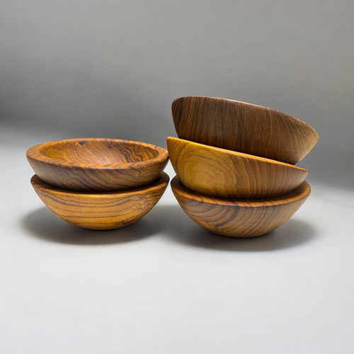 世界三大銘木 チーク無垢材 Mサイズ お椀 ボウル 木製 キャンプ