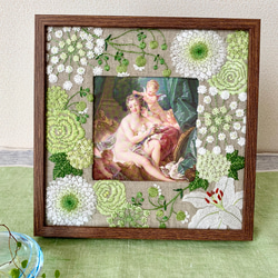 フラワー刺繍の写真立て 刺繍フレーム フォトフレーム・写真立て momo